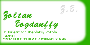 zoltan bogdanffy business card